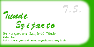 tunde szijarto business card